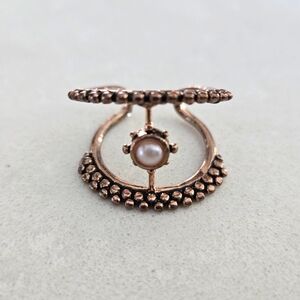 Luv AJ Bronze Ring with pearl like center